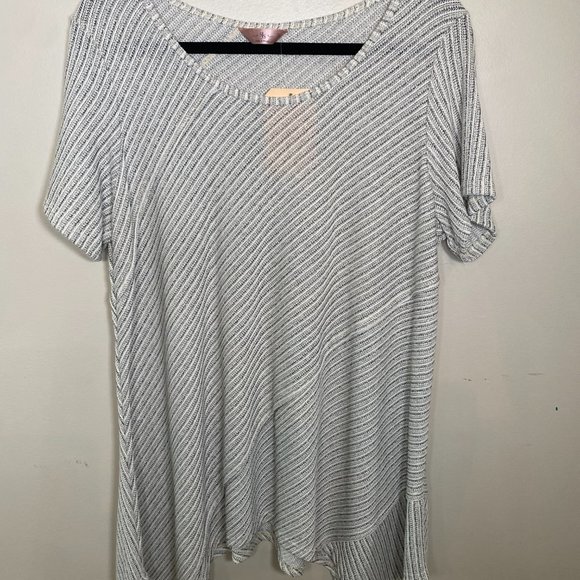 NWT SJS Knit Diagonal Stripe Top - Picture 6 of 7